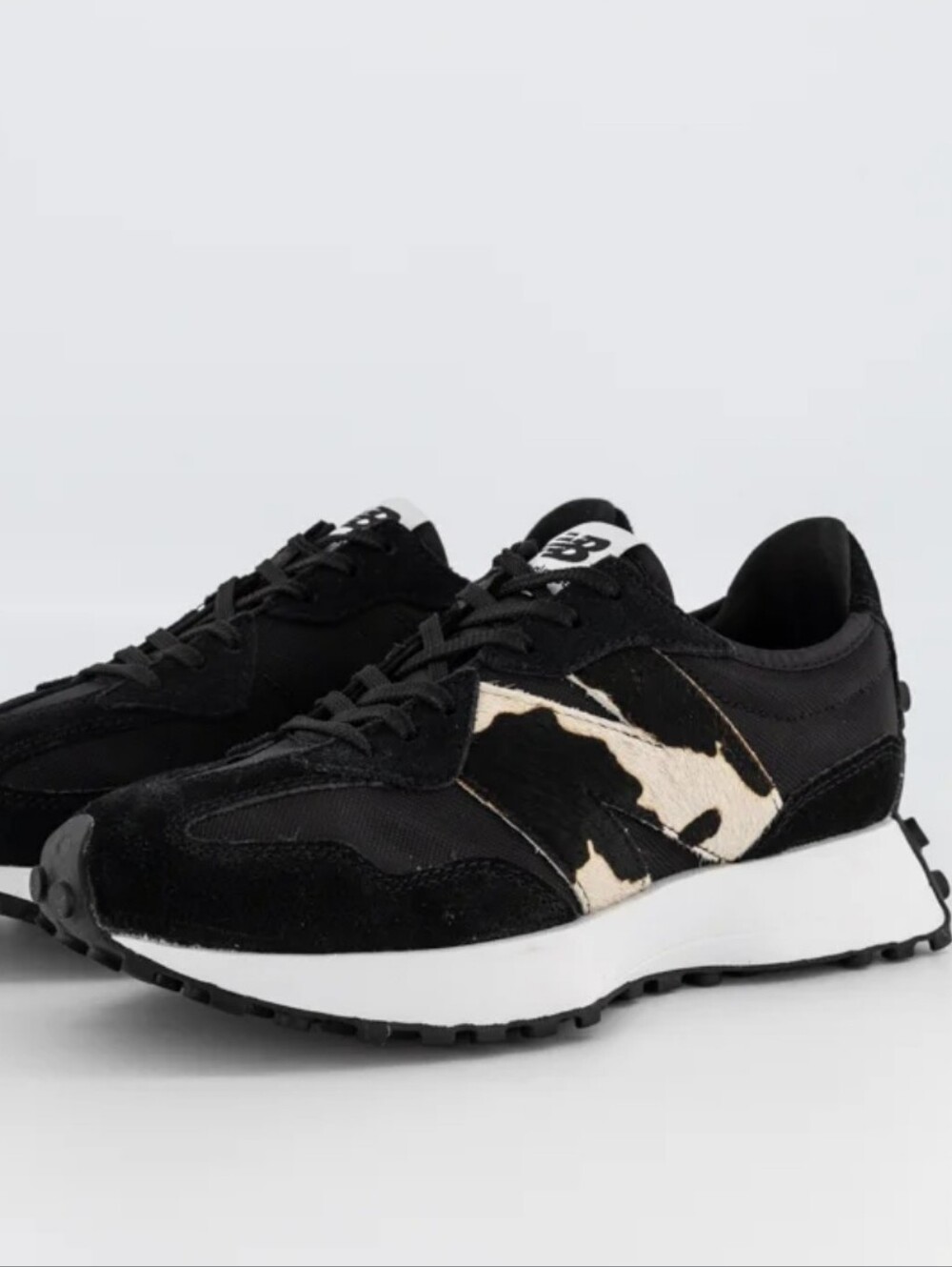 New Balance 327 'Animal Pack - Black Lemonade' Cow Calfhair Black Size 8